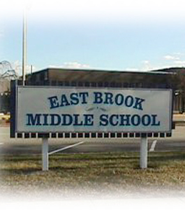 East Brook Middle School sign